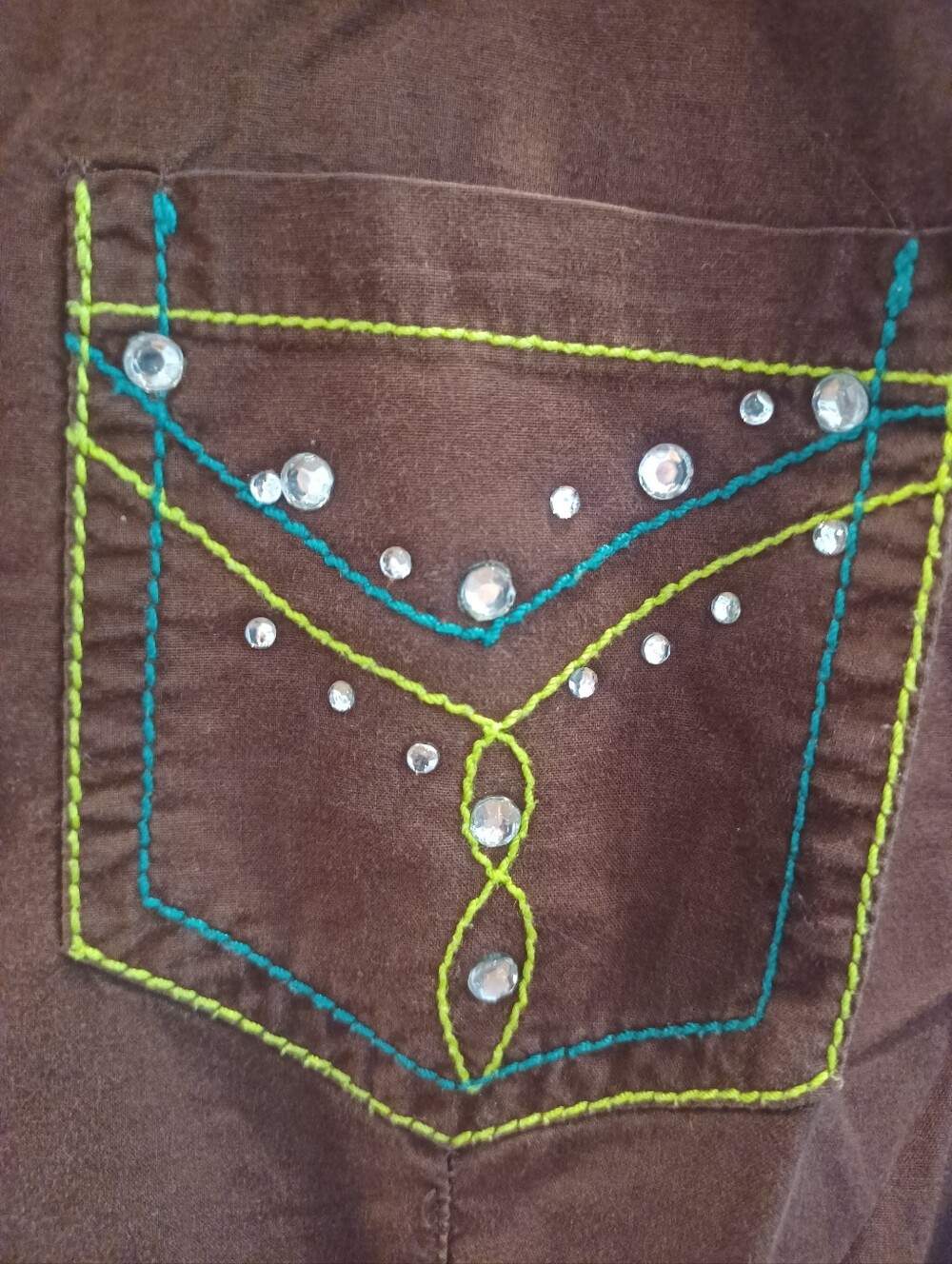 💚🌲CRUEL GIRL COWGIRL COWBOY LONG SLEEVE PEARL SNAP SHIRT MEDIUM